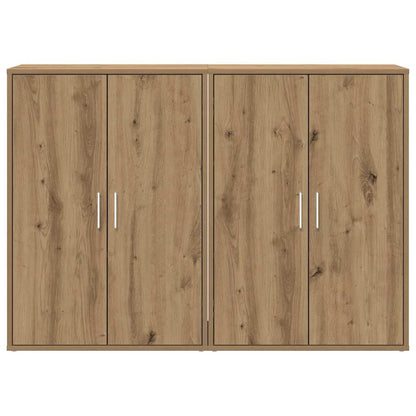 vidaXL Sideboard 2 pcs Artisan-Eiche 60 x 31 x 84 cm Holzwerkstoff