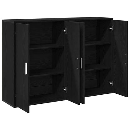 vidaXL Sideboard 2 pcs Schwarz Eichen-Optik 60 x 31 x 84 cm