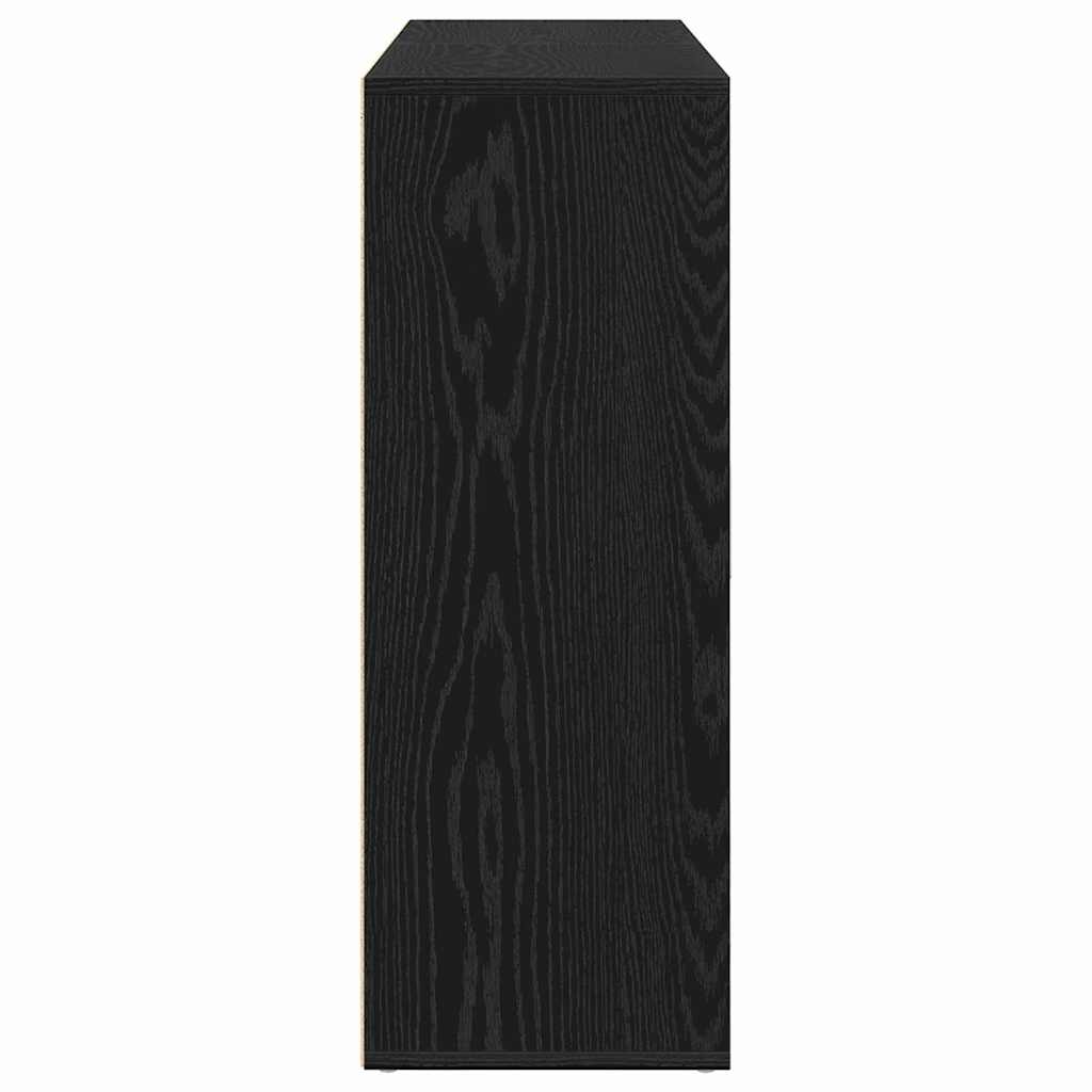 vidaXL Sideboard 2 pcs Schwarz Eichen-Optik 60 x 31 x 84 cm