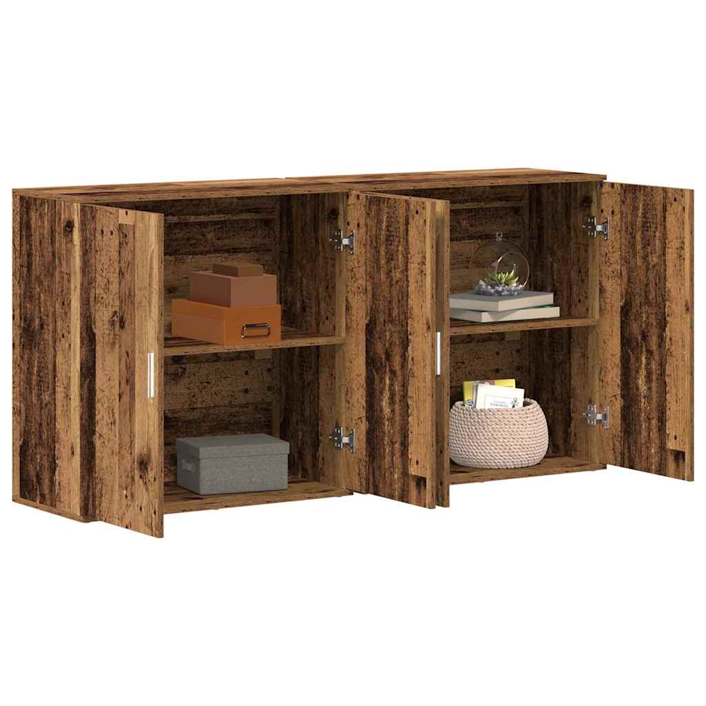 Sideboard 2 pcs Altholz 79 x 38 x 80 cm Holzwerkstoff
