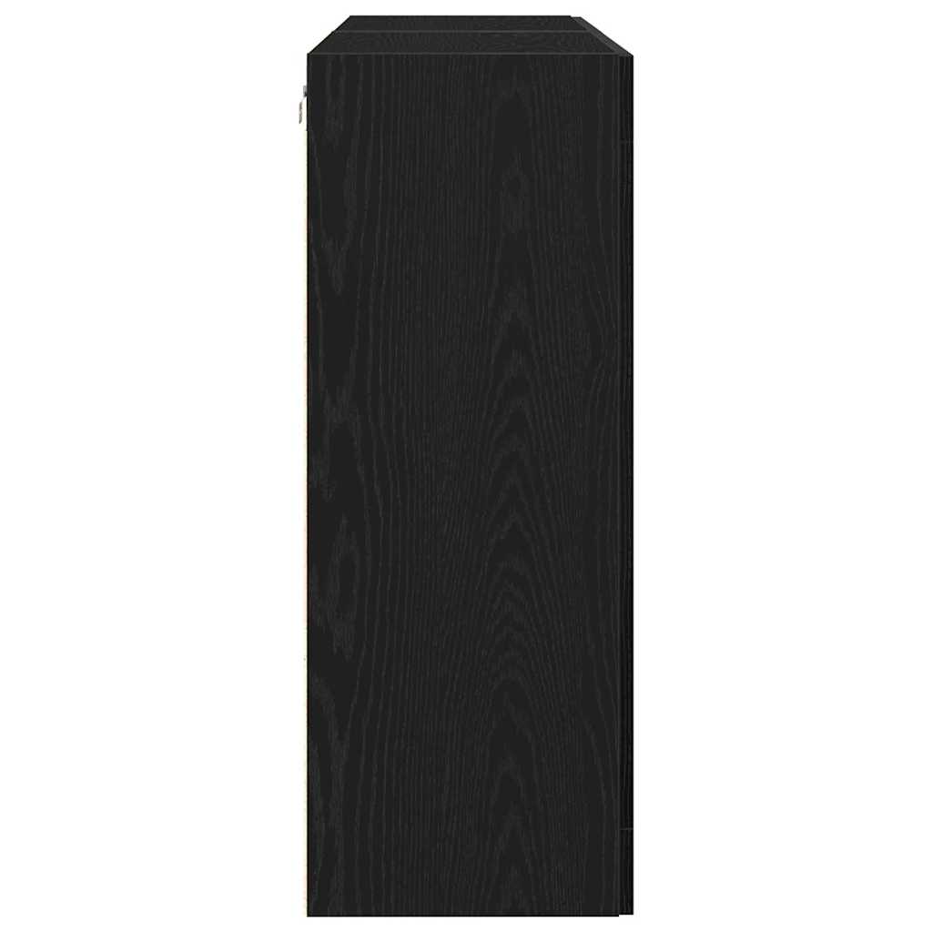 vidaXL Wandschränke 2 pcs Schwarz Eichen-Optik 69,5 x 34 x 90 cm