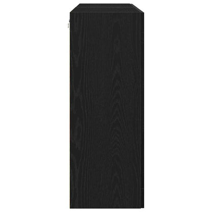 vidaXL Wandschränke 2 pcs Schwarz Eichen-Optik 69,5 x 34 x 90 cm