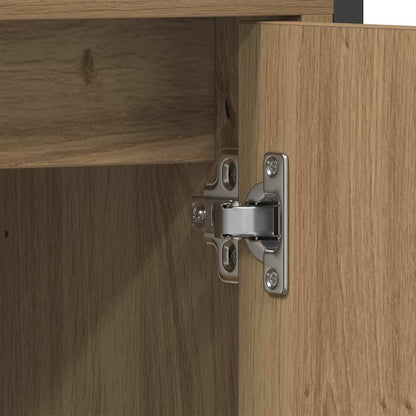 vidaXL Badezimmermöbel-Set mit Regal mit Tür 2 pcs Braun Holzwerkstoff