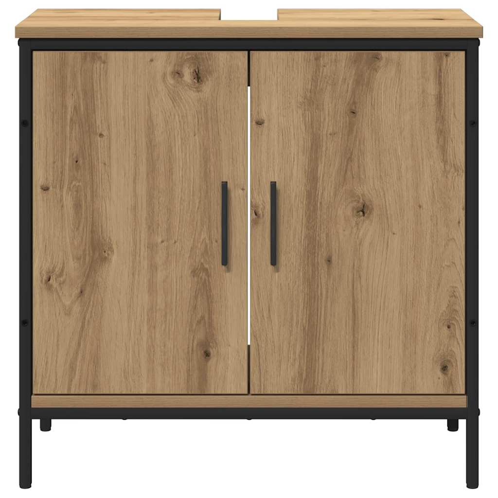 vidaXL Badezimmermöbel-Set mit Regal mit Tür 2 pcs Braun Holzwerkstoff