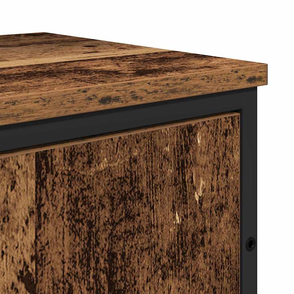 vidaXL Badezimmermöbel-Set Wandmontiert 2 pcs Braun Holzwerkstoff
