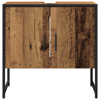 vidaXL Badezimmermöbel-Set Wandmontiert 2 pcs Braun Holzwerkstoff