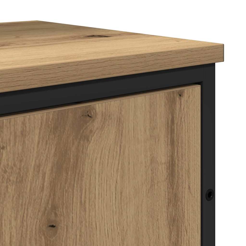 vidaXL Badezimmermöbel-Set Wandmontiert 2 pcs Braun Holzwerkstoff