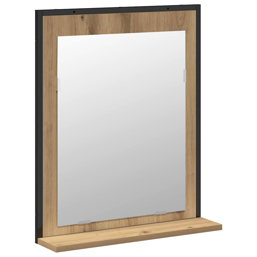 vidaXL Badezimmermöbel-Set Wandmontiert 2 pcs Braun Holzwerkstoff