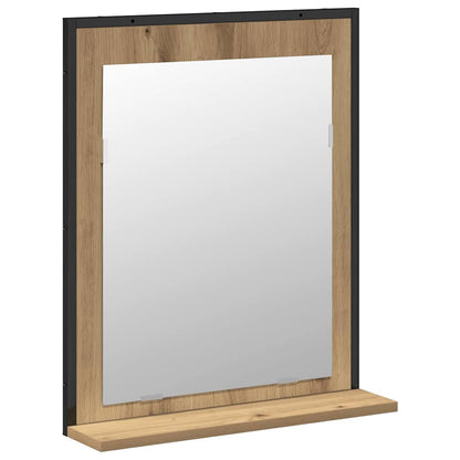 vidaXL Badezimmermöbel-Set Wandmontiert 2 pcs Braun Holzwerkstoff