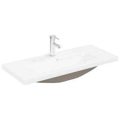 vidaXL Badezimmermöbel-Set 3 pcs Schwarz Eichen-Optik Holzwerkstoff