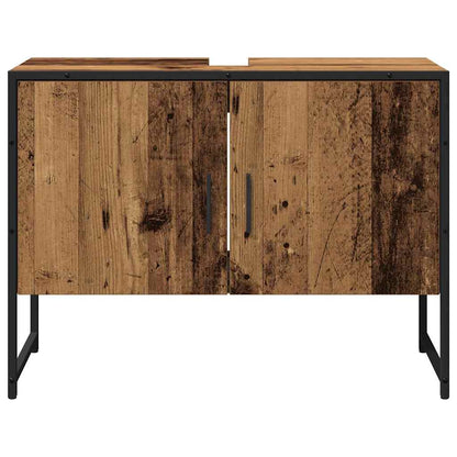 vidaXL Badezimmermöbel-Set Wandmontiert 2 pcs Braun Holzwerkstoff
