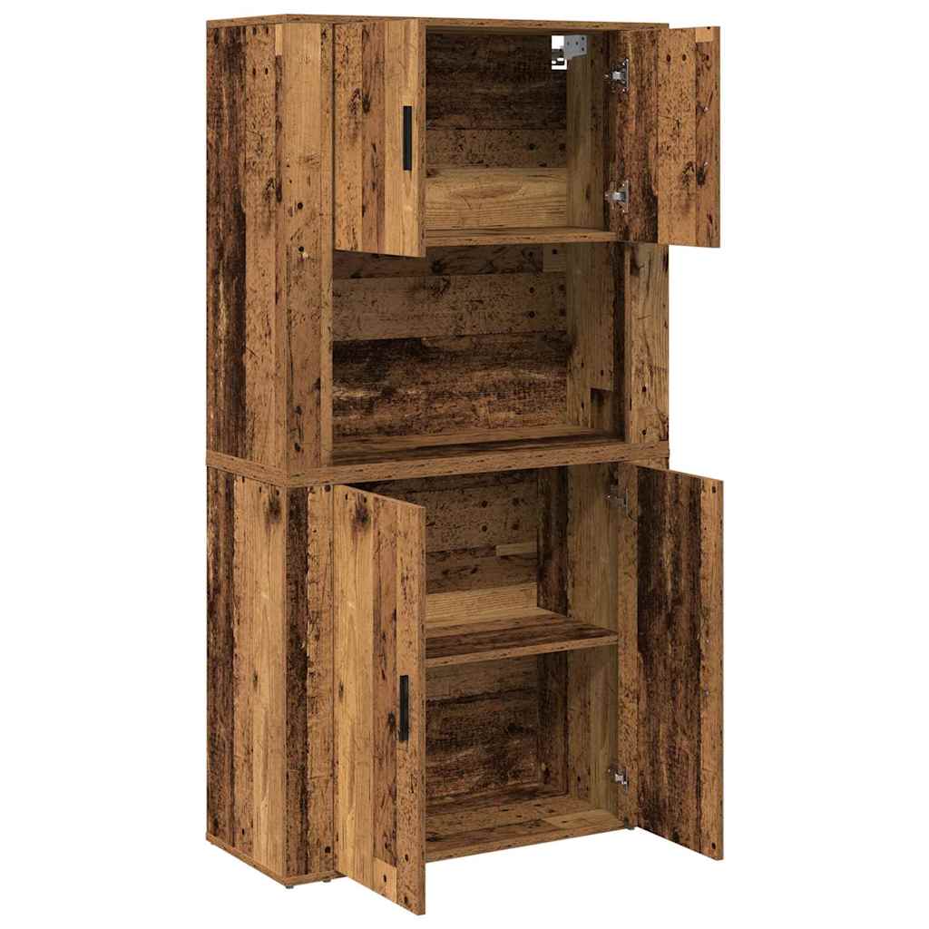 vidaXL Highboard Altholz 80 x 33 x 150 cm Holzwerkstoff