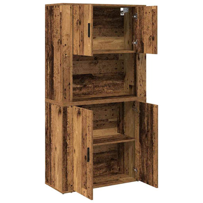 vidaXL Highboard Altholz 80 x 33 x 150 cm Holzwerkstoff