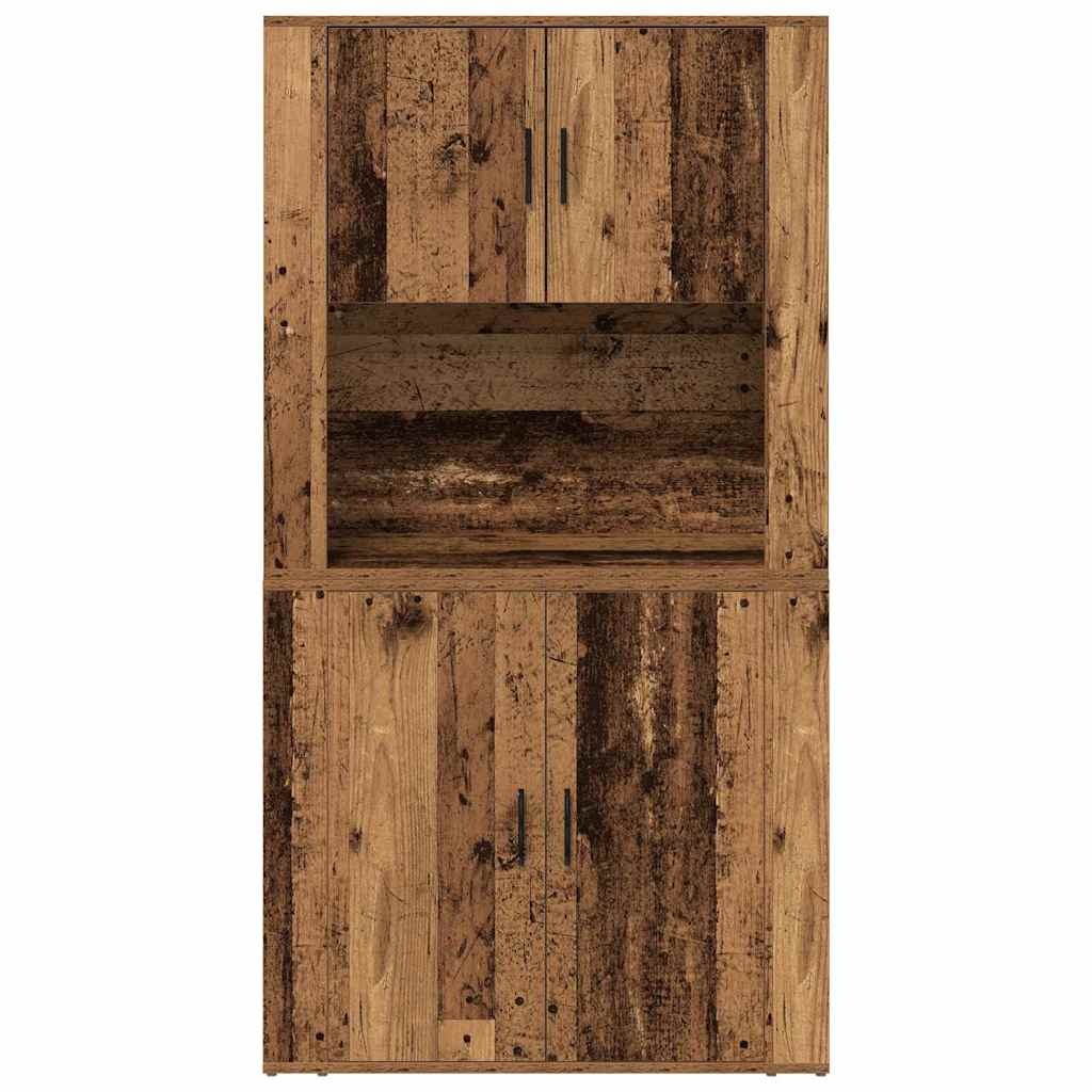 vidaXL Highboard Altholz 80 x 33 x 150 cm Holzwerkstoff