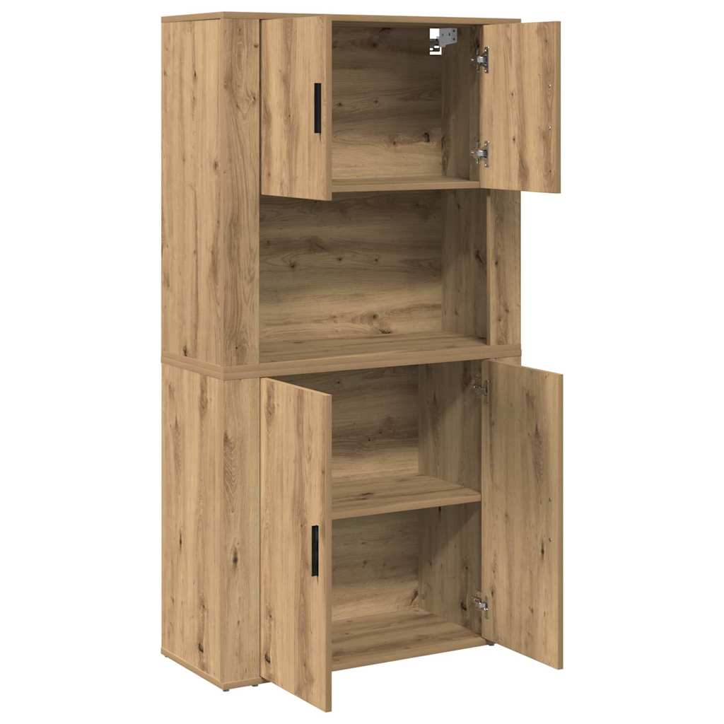 vidaXL Highboard Artisan-Eiche 80 x 33 x 150 cm Holzwerkstoff
