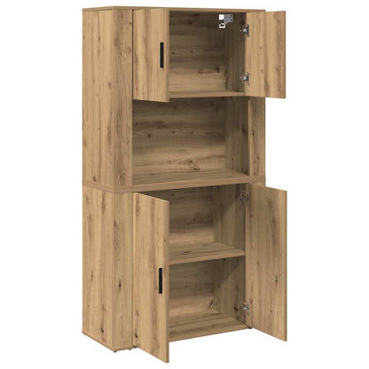 vidaXL Highboard Artisan-Eiche 80 x 33 x 150 cm Holzwerkstoff