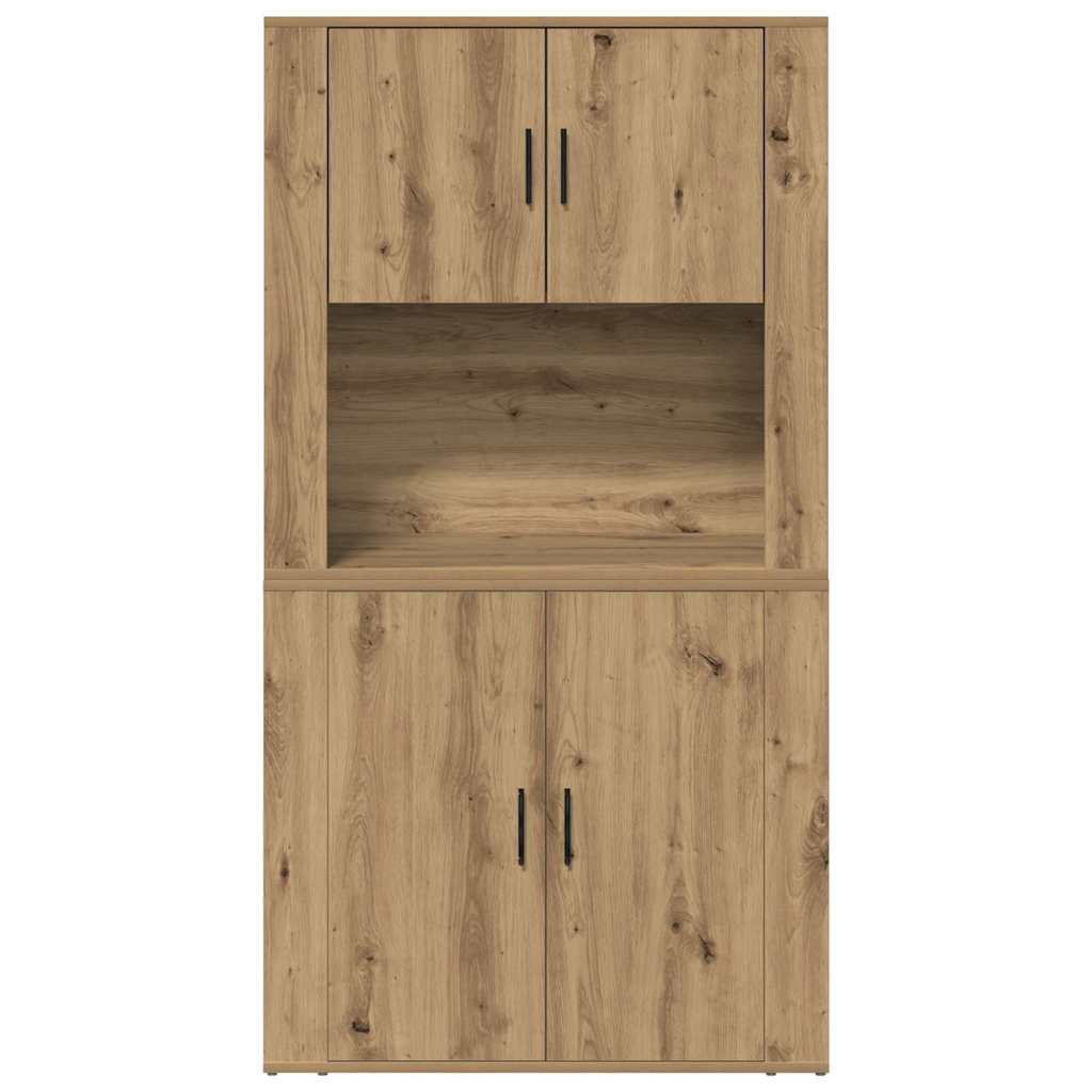 vidaXL Highboard Artisan-Eiche 80 x 33 x 150 cm Holzwerkstoff