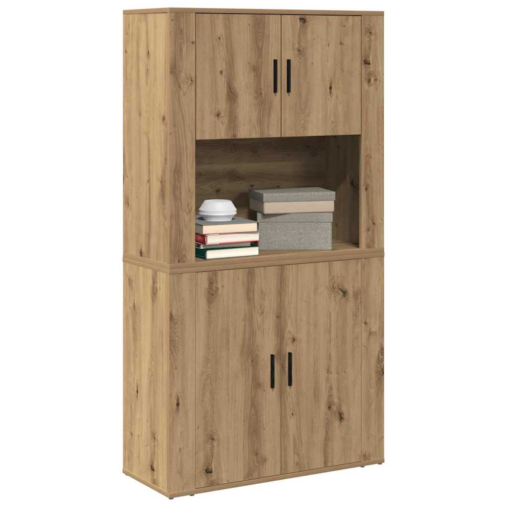vidaXL Highboard Artisan-Eiche 80 x 33 x 150 cm Holzwerkstoff