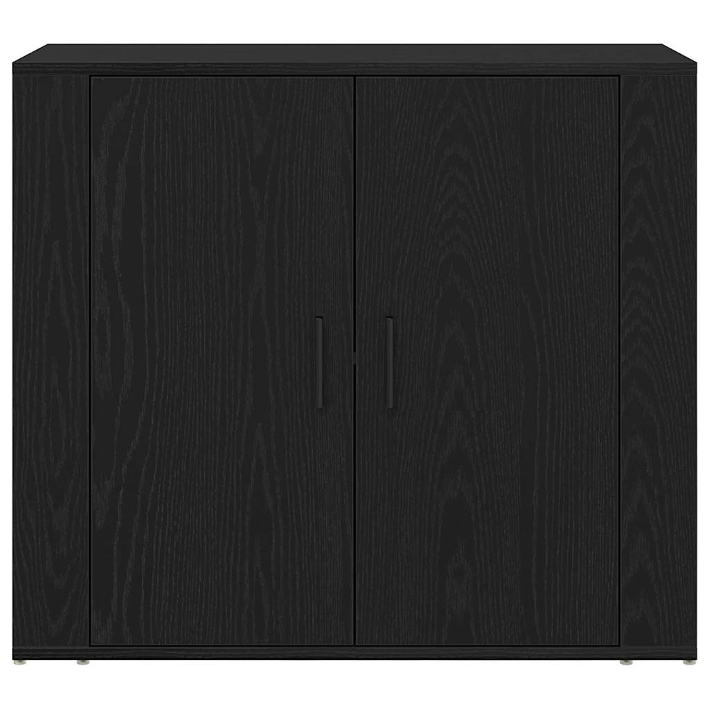 vidaXL Highboard Schwarz Eichen-Optik 80 x 33 x 150 cm Holzwerkstoff