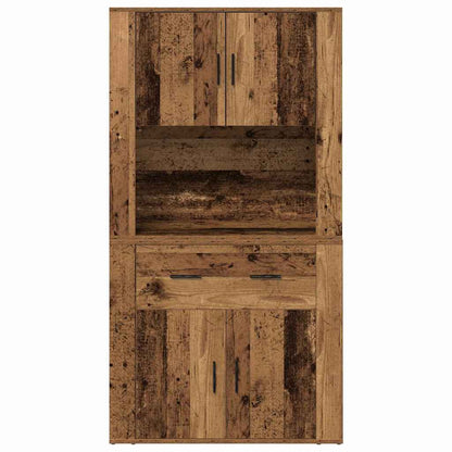 vidaXL Highboard mit Schubladen Altholz 80 x 33 x 150 cm Holzwerkstoff
