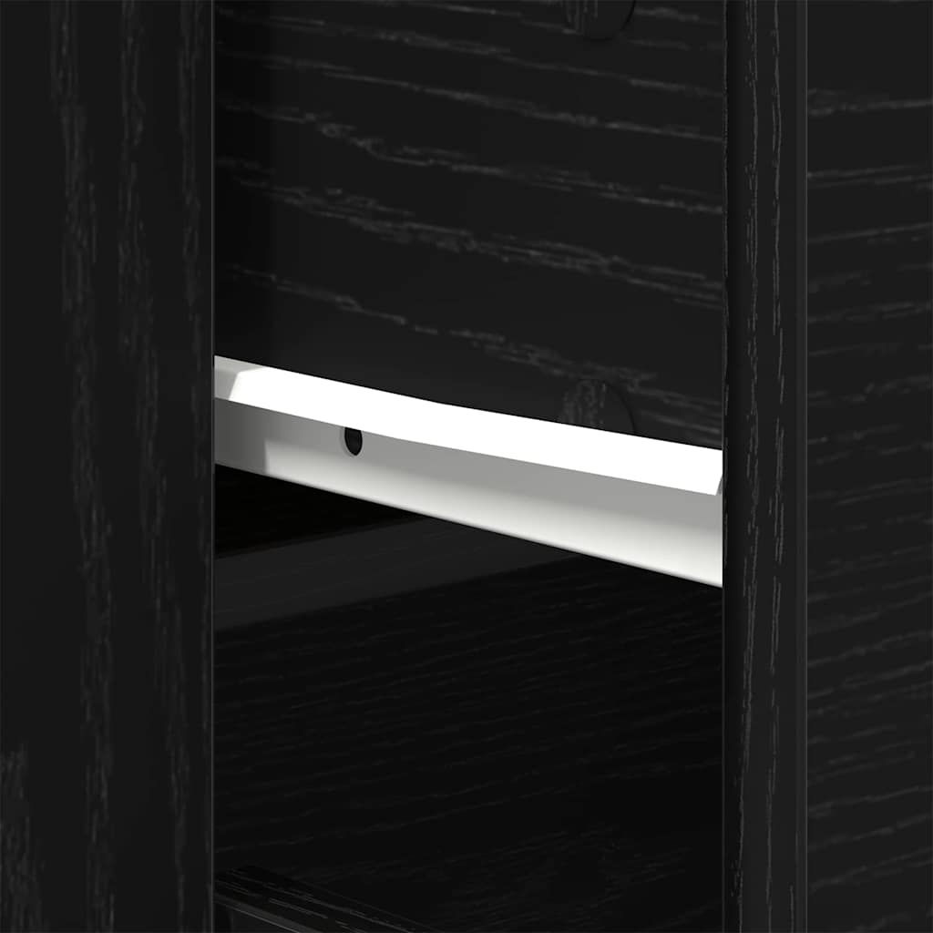 vidaXL Highboard Schwarz Eichen-Optik 80 x 33 x 150 cm Holzwerkstoff