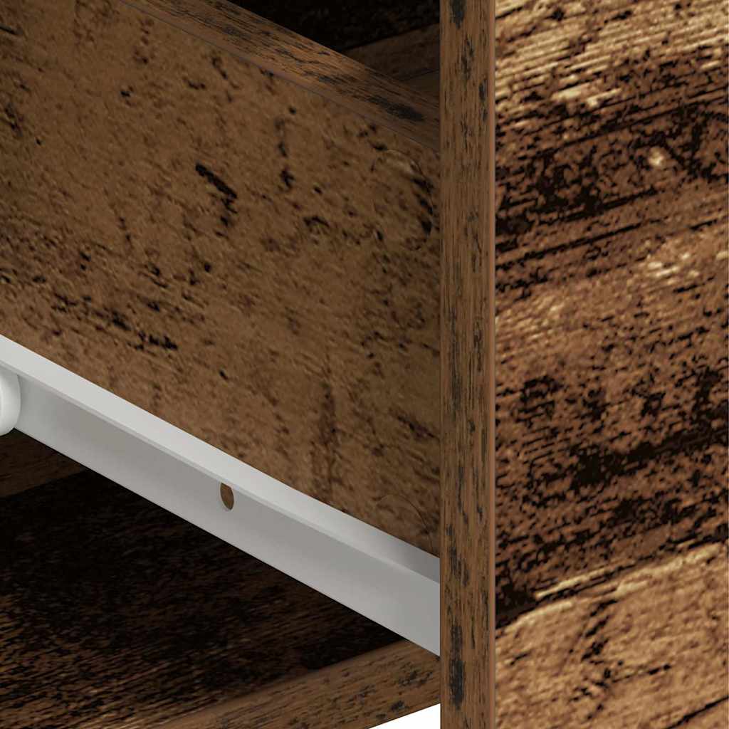 Highboard mit Schubladen Altholz 80 x 33 x 150 cm Holzwerkstoff