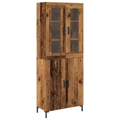 vidaXL Highboard 2 pcs Altholz 69,5 x 34 x 180 cm Holzwerkstoff
