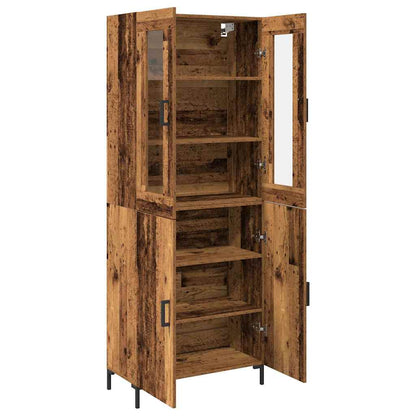 vidaXL Highboard 2 pcs Altholz 69,5 x 34 x 180 cm Holzwerkstoff