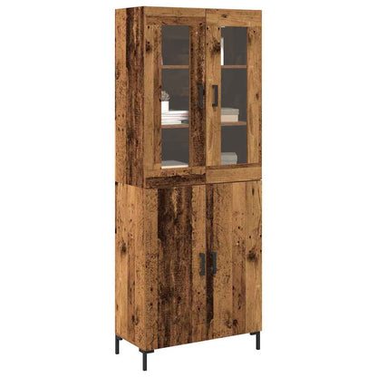 vidaXL Highboard 2 pcs Altholz 69,5 x 34 x 180 cm Holzwerkstoff