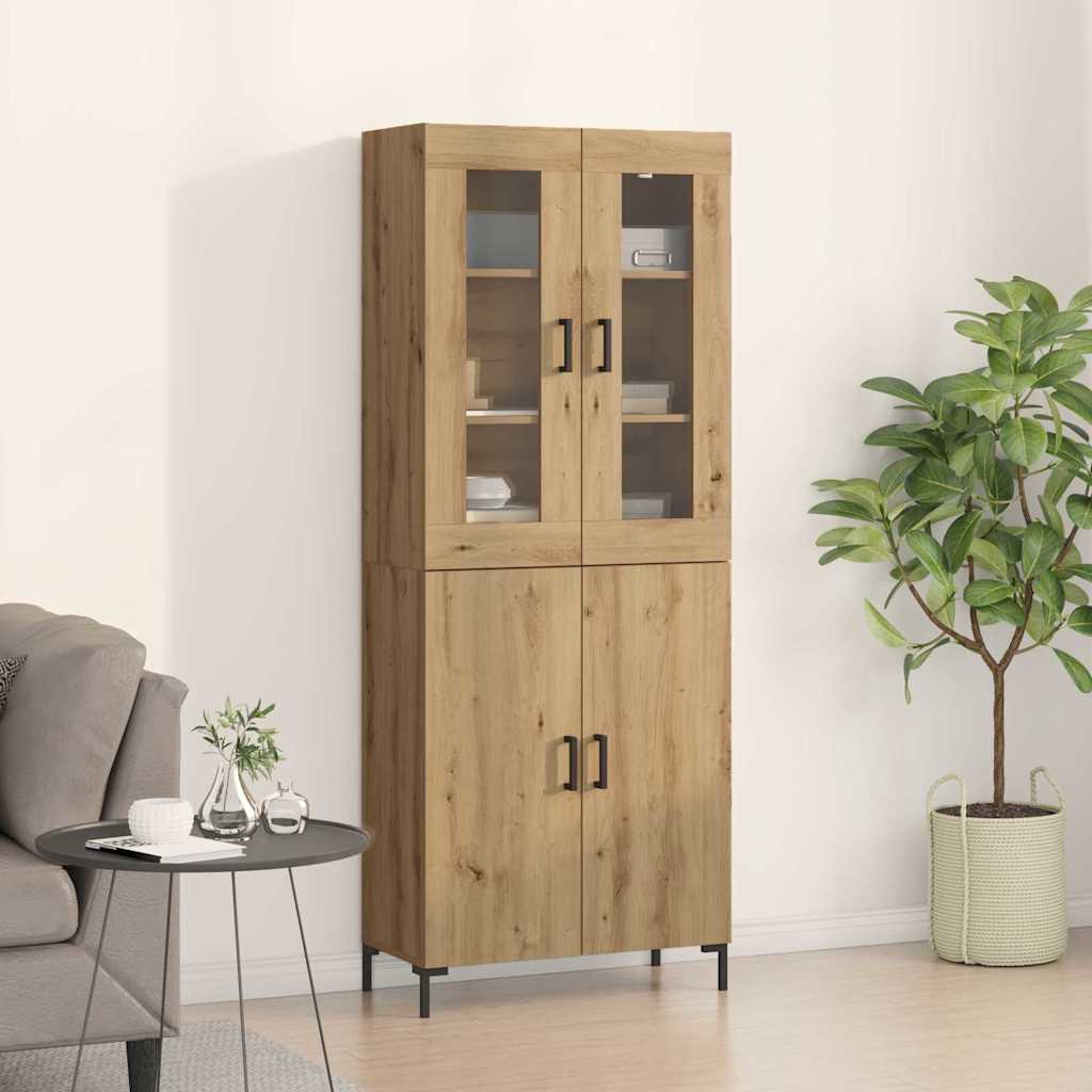 Highboard 2 pcs Artisan-Eiche 69,5 x 34 x 180 cm Holzwerkstoff
