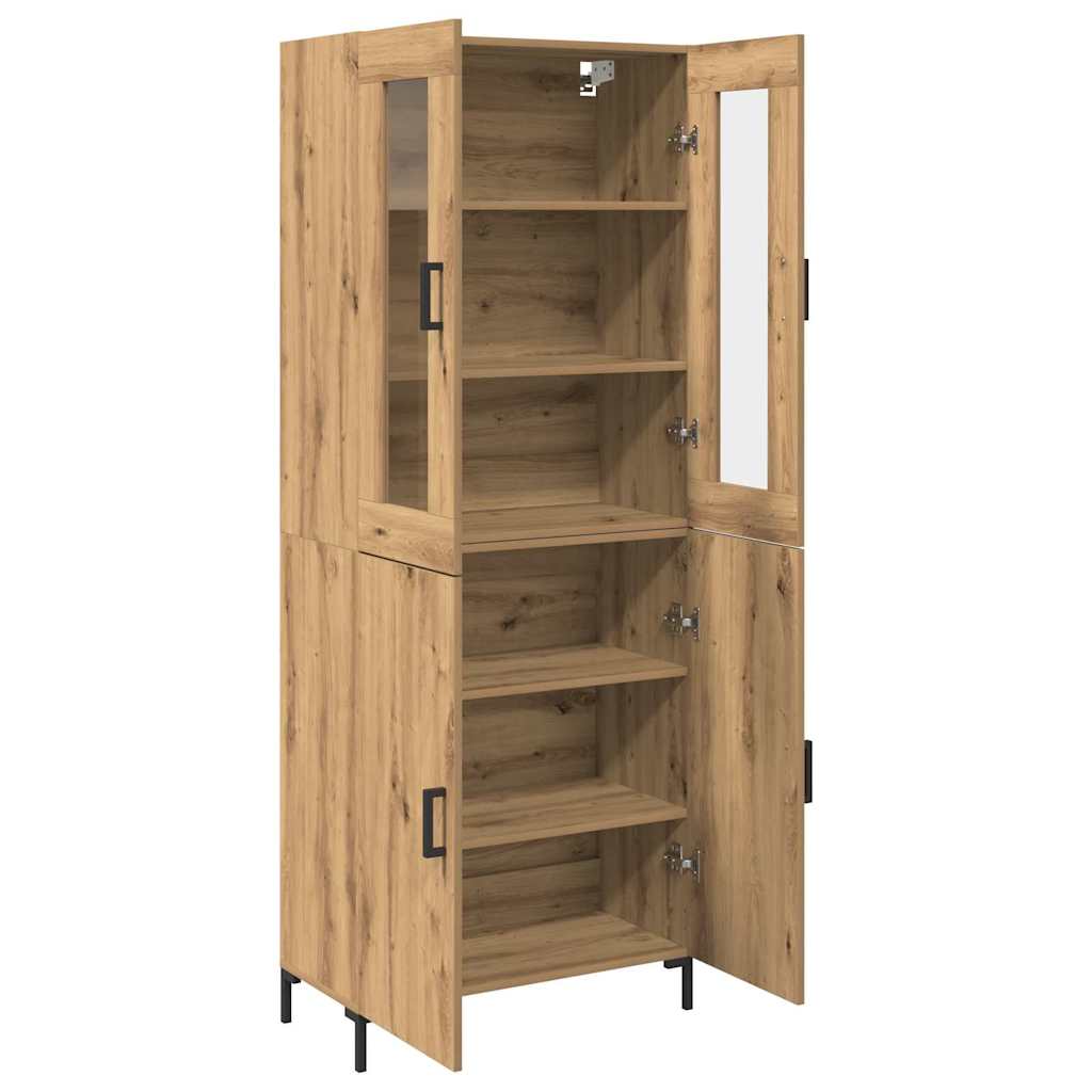 Highboard 2 pcs Artisan-Eiche 69,5 x 34 x 180 cm Holzwerkstoff