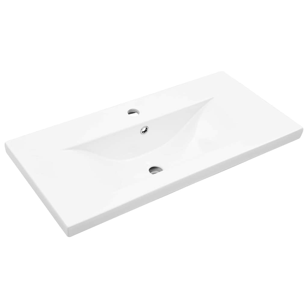 vidaXL Badezimmermöbel-Set 3 pcs Schwarz Eichen-Optik Holzwerkstoff