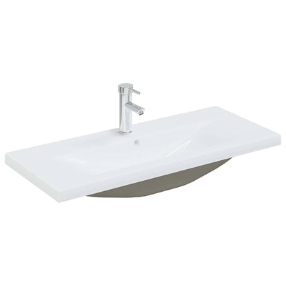 vidaXL Ensemble de meubles de salle de bain 4 pcs Noir aspect chêne Aggloméré