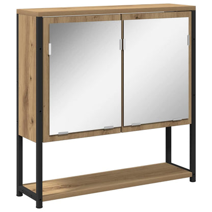 vidaXL Ensemble de meubles de salle de bain avec étagère avec porte 3 pcs Marron Bois d'ingénierie