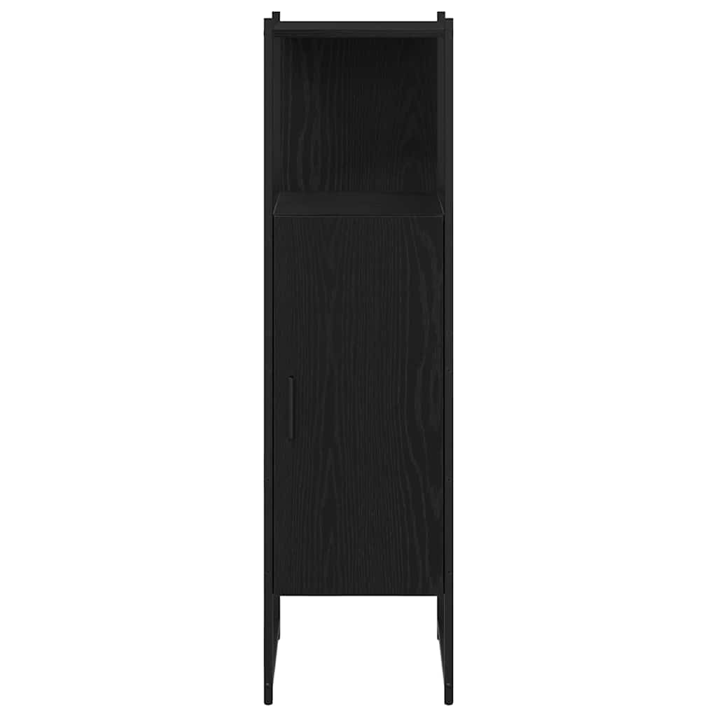 vidaXL Badezimmermöbel-Set mit Regal 3 pcs Schwarz Holzwerkstoff