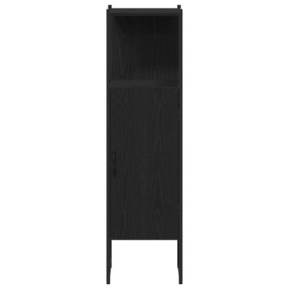 vidaXL Badezimmermöbel-Set mit Regal 3 pcs Schwarz Holzwerkstoff