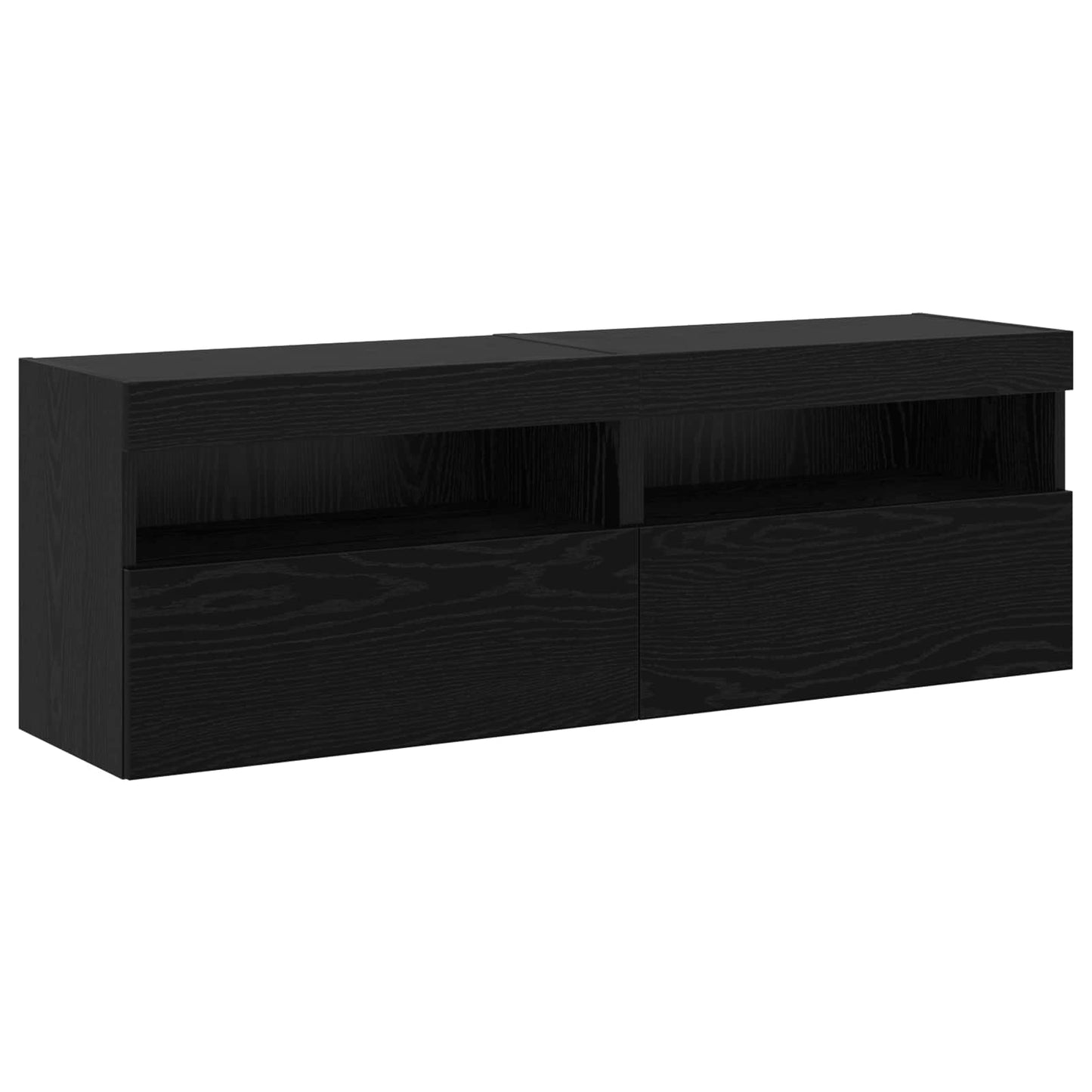 vidaXL TV-Schrankset 6 pcs Schwarz Eichen-Optik Holzwerkstoff