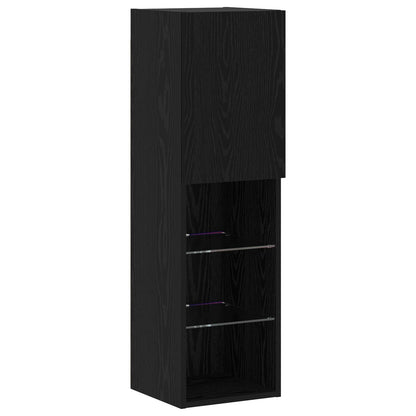 vidaXL TV-Schrankset 6 pcs Schwarz Eichen-Optik Holzwerkstoff