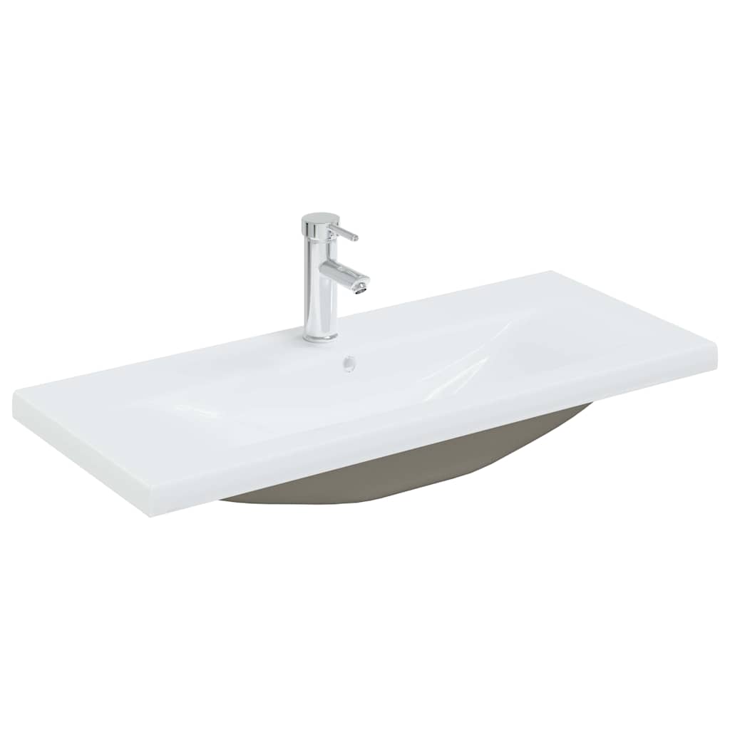 vidaXL Ensemble de meubles de salle de bain 4 pcs Noir aspect chêne Aggloméré