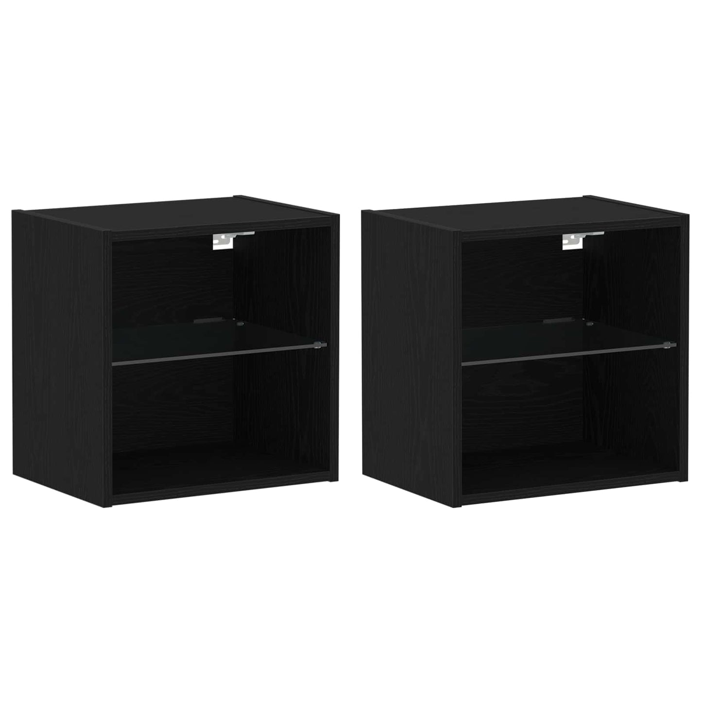 vidaXL TV-Schrankset 8 pcs Schwarz Eichen-Optik Holzwerkstoff