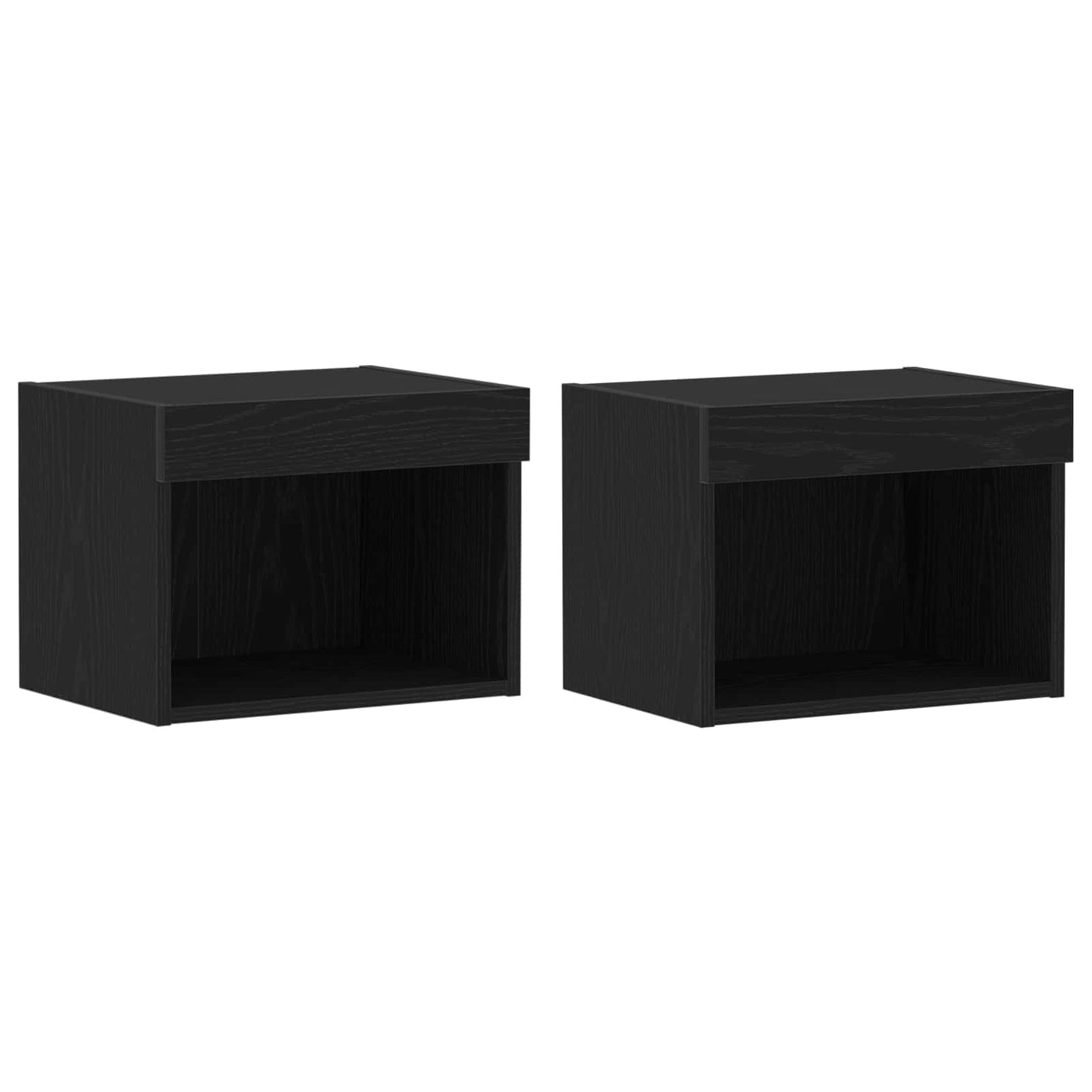 vidaXL TV-Schrankset 8 pcs Schwarz Eichen-Optik Holzwerkstoff