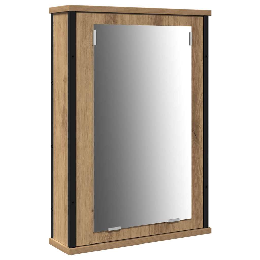 vidaXL Badezimmermöbel-Set mit Regal 3 pcs Artisan-Eiche Holzwerkstoff