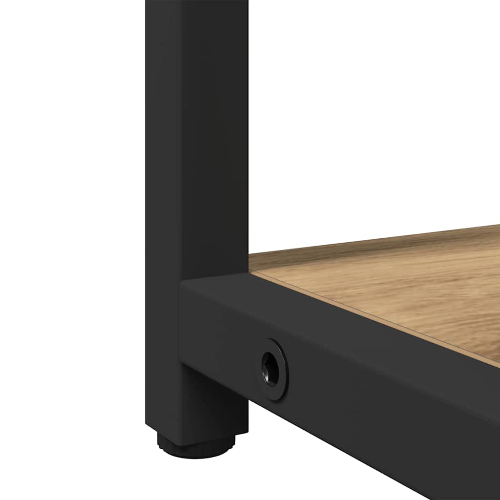 vidaXL Badezimmer Waschbeckenmöbel mit Regal 3 pcs Braun Holzwerkstoff