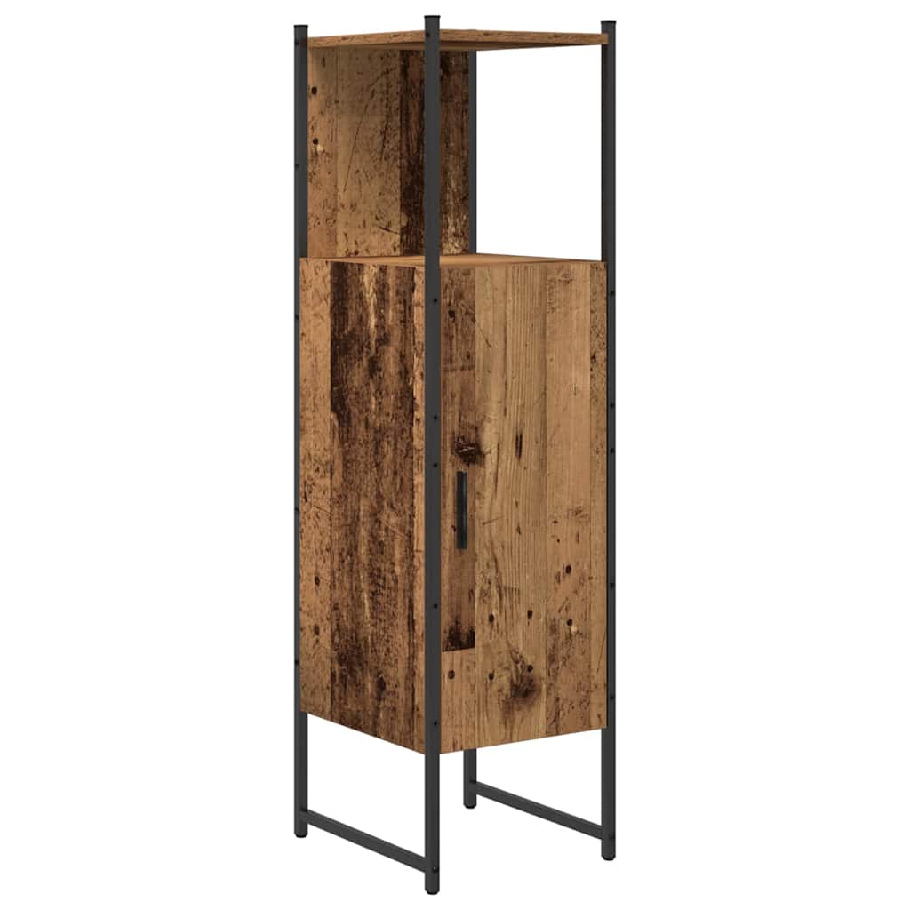 vidaXL Badezimmermöbel-Set mit Regal mit Tür 4 pcs Braun Holzwerkstoff