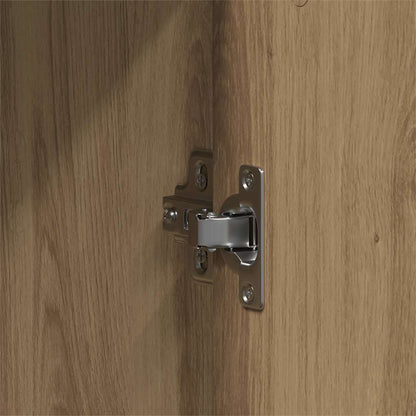 vidaXL Badezimmermöbel-Set mit Regal mit Tür 4 pcs Braun Holzwerkstoff
