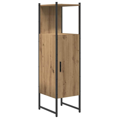 vidaXL Badezimmermöbel-Set mit Regal mit Tür 4 pcs Braun Holzwerkstoff