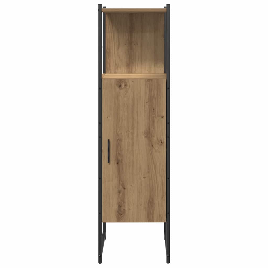 vidaXL Badezimmermöbel-Set mit Regal mit Tür 4 pcs Braun Holzwerkstoff