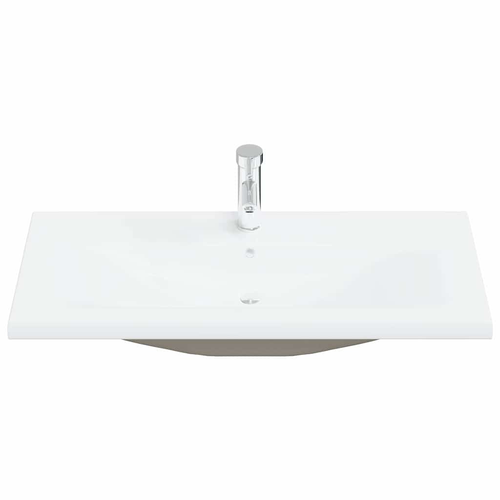 vidaXL Ensemble de meubles de salle de bain 4 pcs Noir aspect chêne Aggloméré