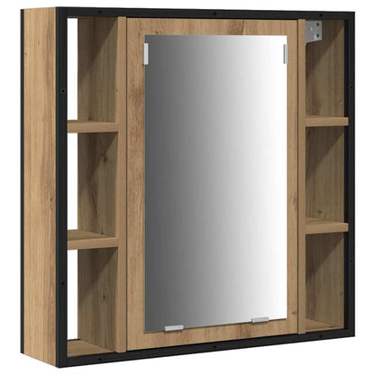 vidaXL Badezimmermöbel-Set mit Regal 4 pcs Artisan-Eiche Holzwerkstoff
