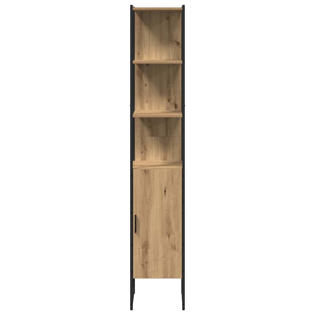 vidaXL Badezimmermöbel-Set mit Regal 4 pcs Artisan-Eiche Holzwerkstoff
